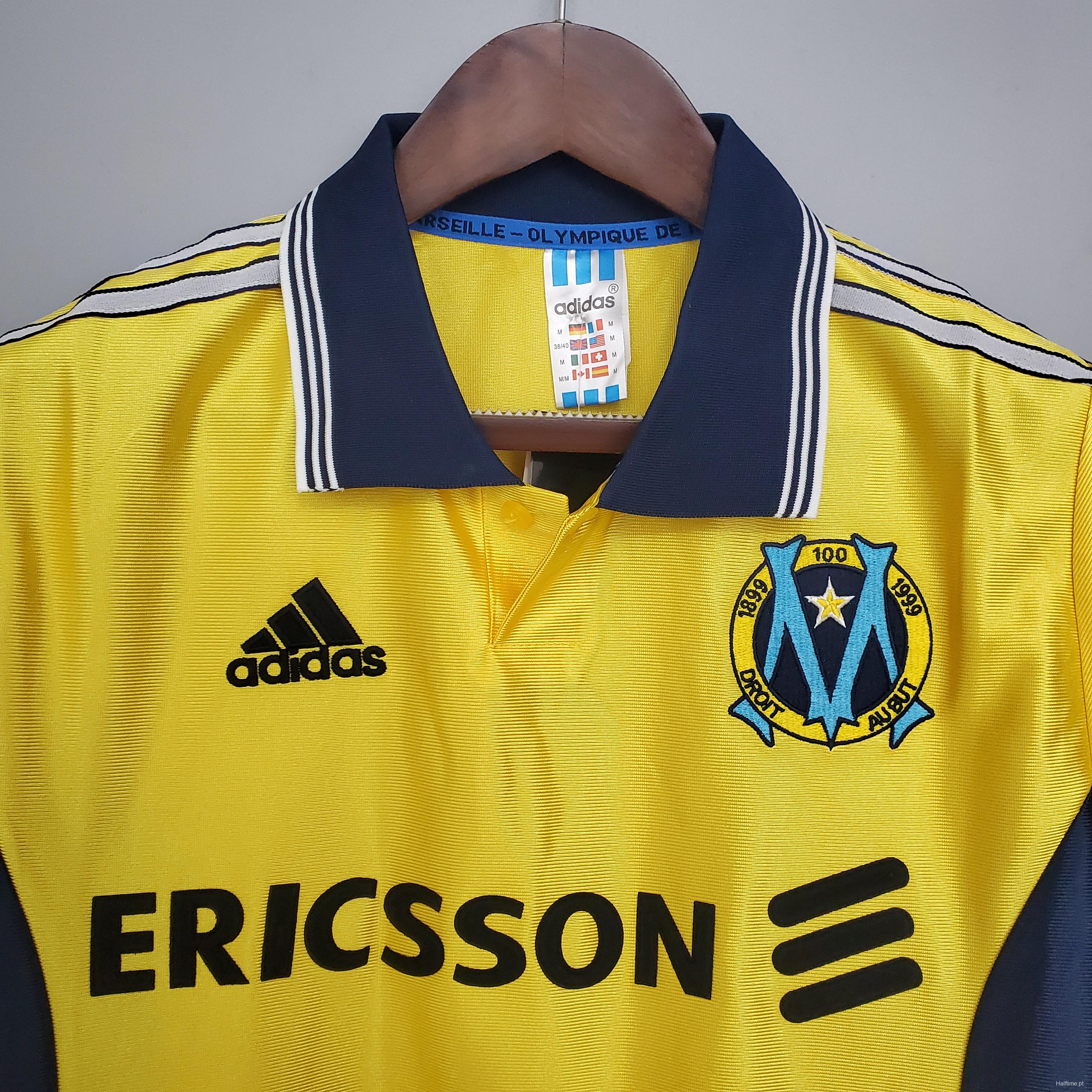 Retro 98/99 Marseille away yellow Soccer Jersey