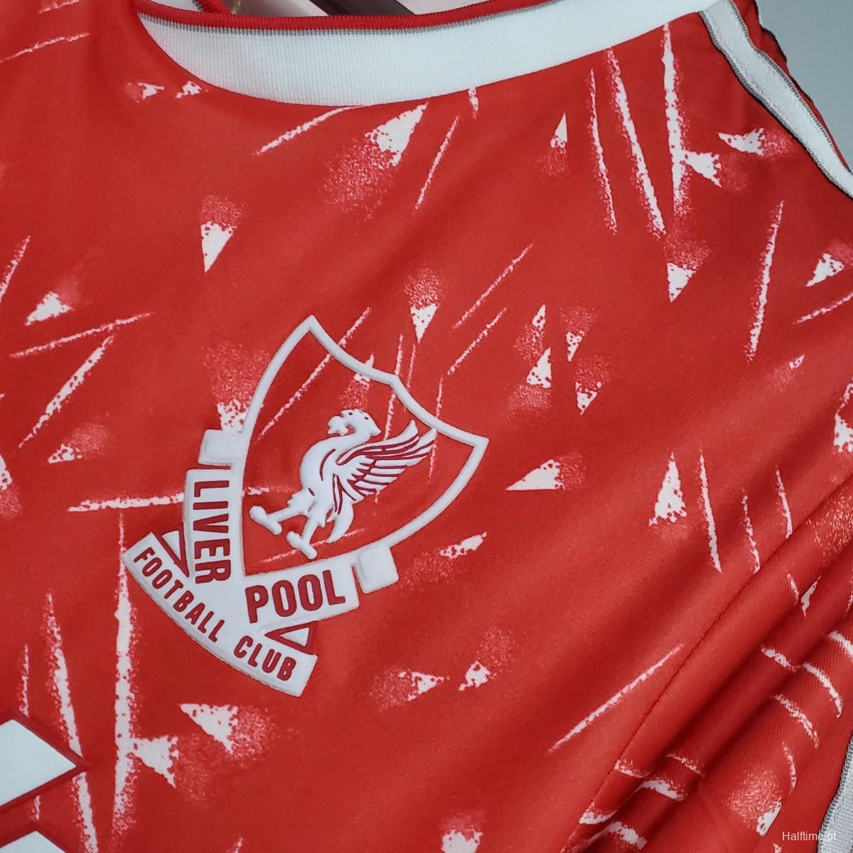 Retro 89/91 Liverpool home Soccer Jersey