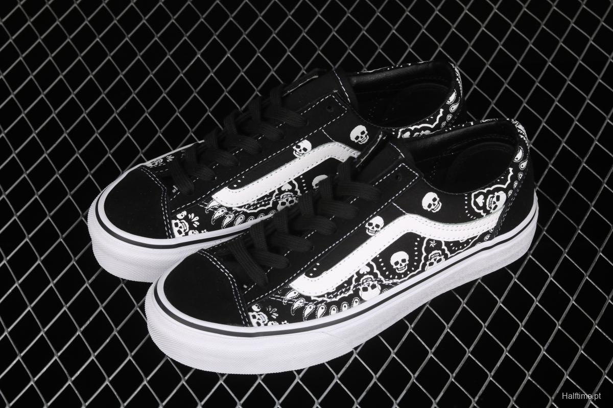 Vans Style 36 million skull print low side vulcanized canvas casual shoes VN0A4BVEN8K black skull