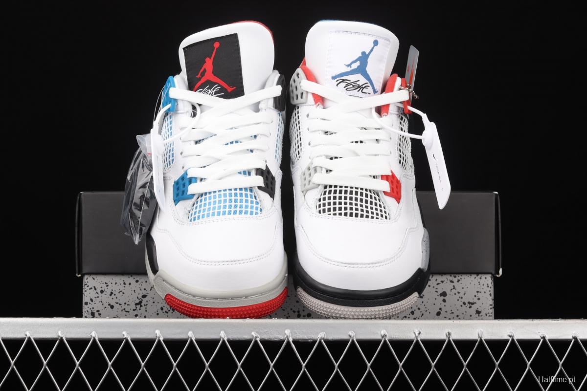 Air Jordan 4 What The Yuanyang white cement top layer basketball shoes CI1184-146,