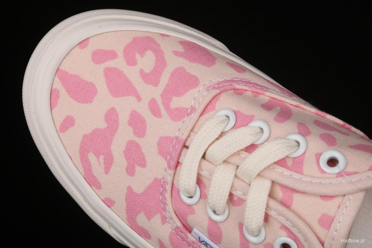 Vans Vault OG Authentic Lx high-end regional pink leopard pattern vulcanized canvas low-top casual board shoes VN0A38ENVL2