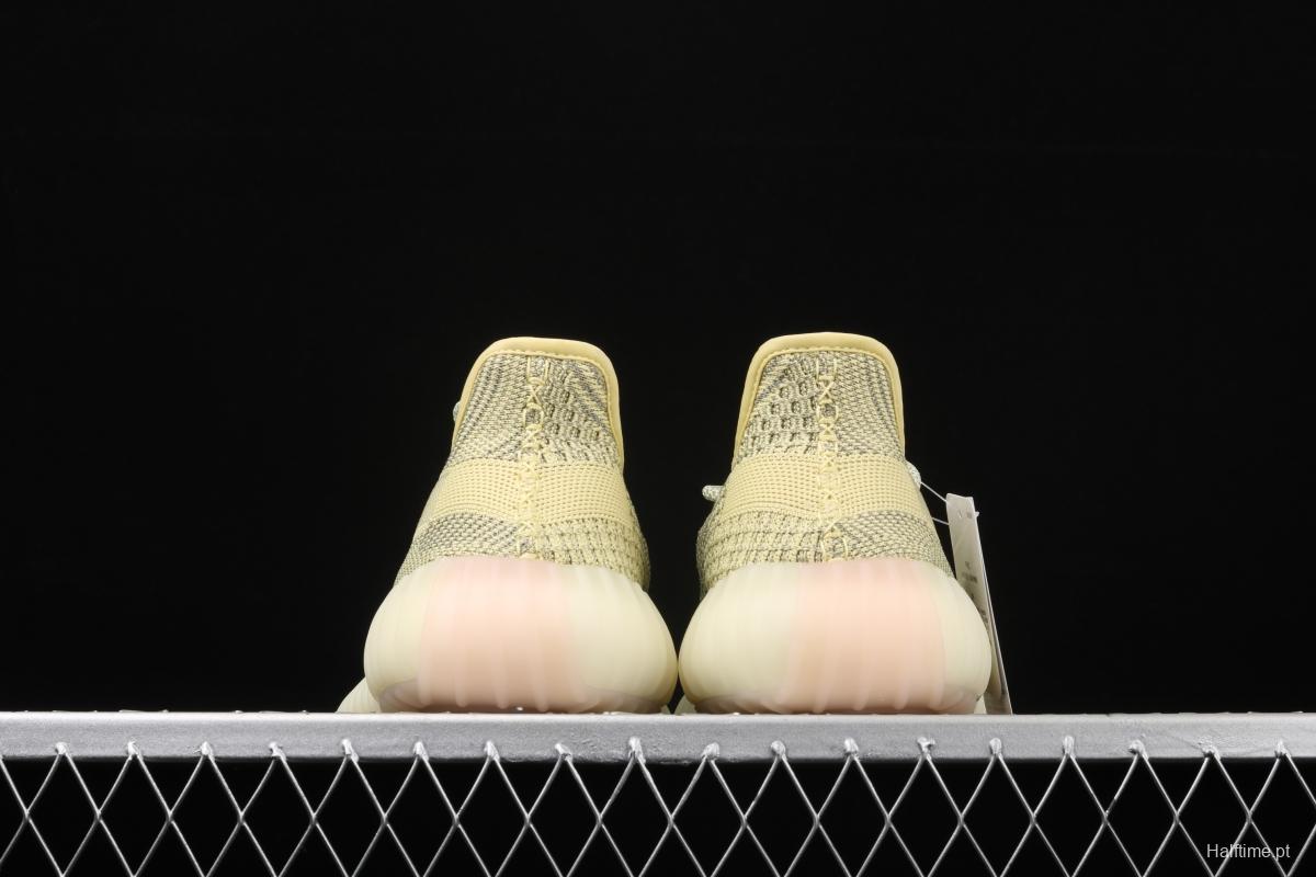 Adidas Yeezy 350 Boost V2 FV3255 Darth Coconut 350 second generation hollowed-out silk yellow star matching BASF popcorn