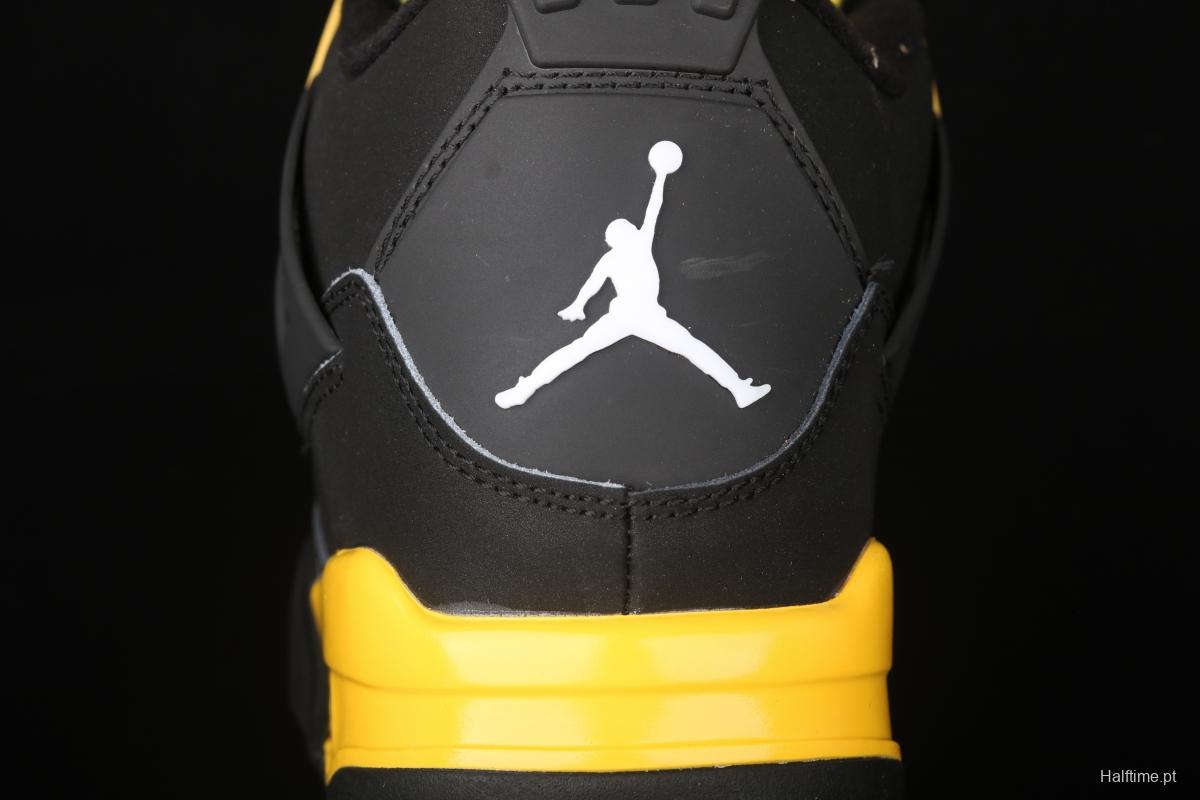 Air Jordan 4 Retro Black and Yellow 308497-008