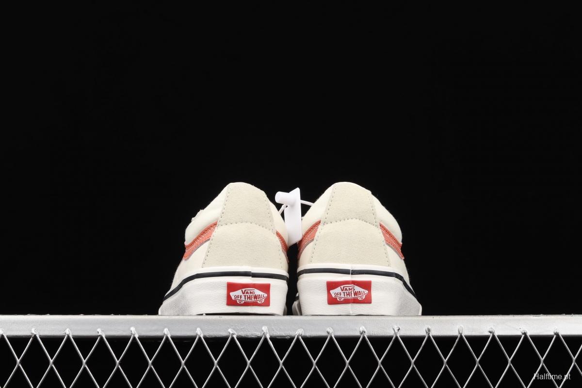 Vans Sk8-Low Reissue S classic rice white orange low-top casual canvas shoes VN0A4UWI4WU