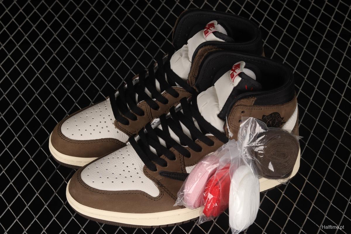 Travis Scott x Air Jordan 1 High OG backhook limited edition CD4487-100s