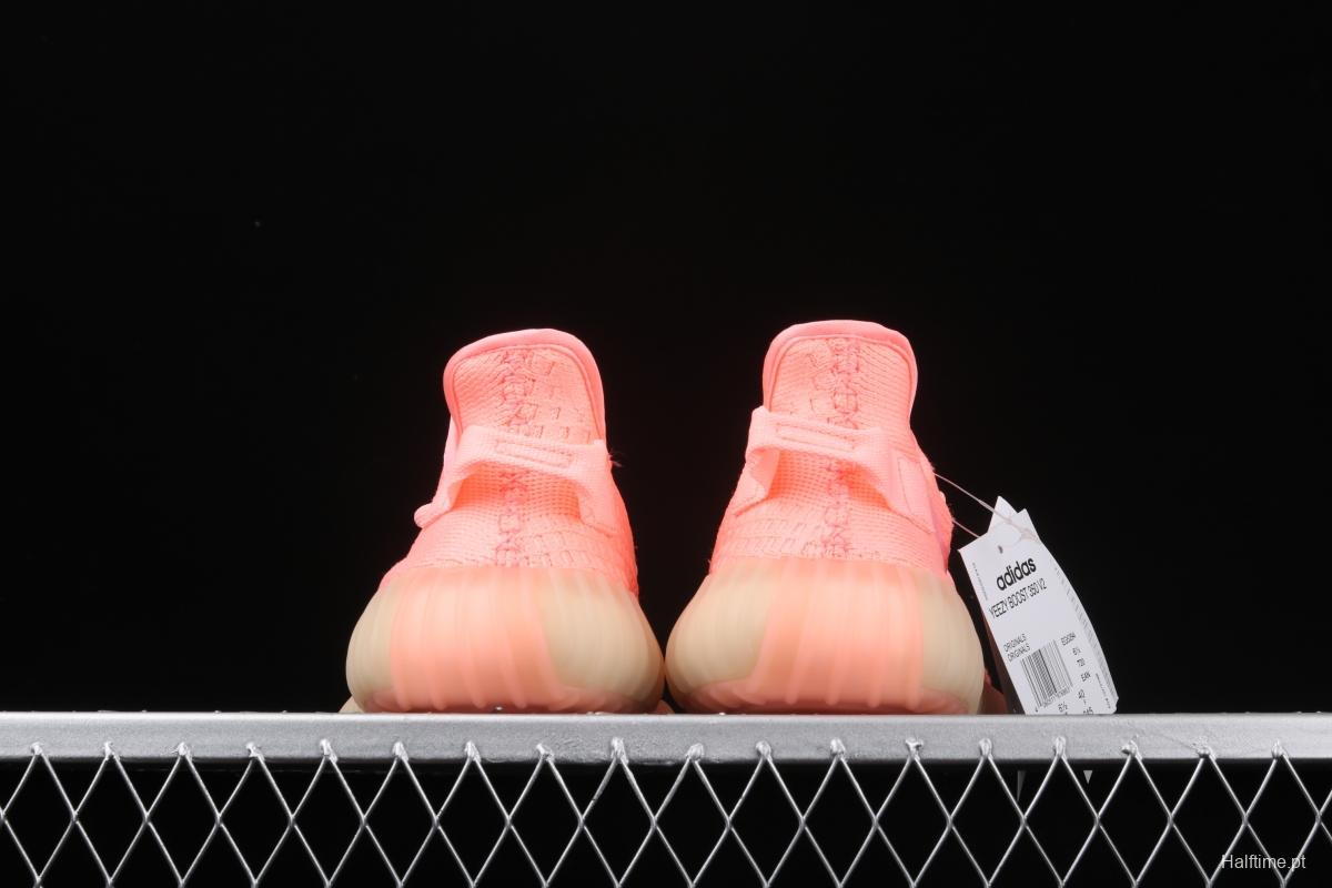 Adidas Yeezy 350 Boost V2 EG5294 Darth Coconut 350 second generation silver powder hollowed-out rose color matching