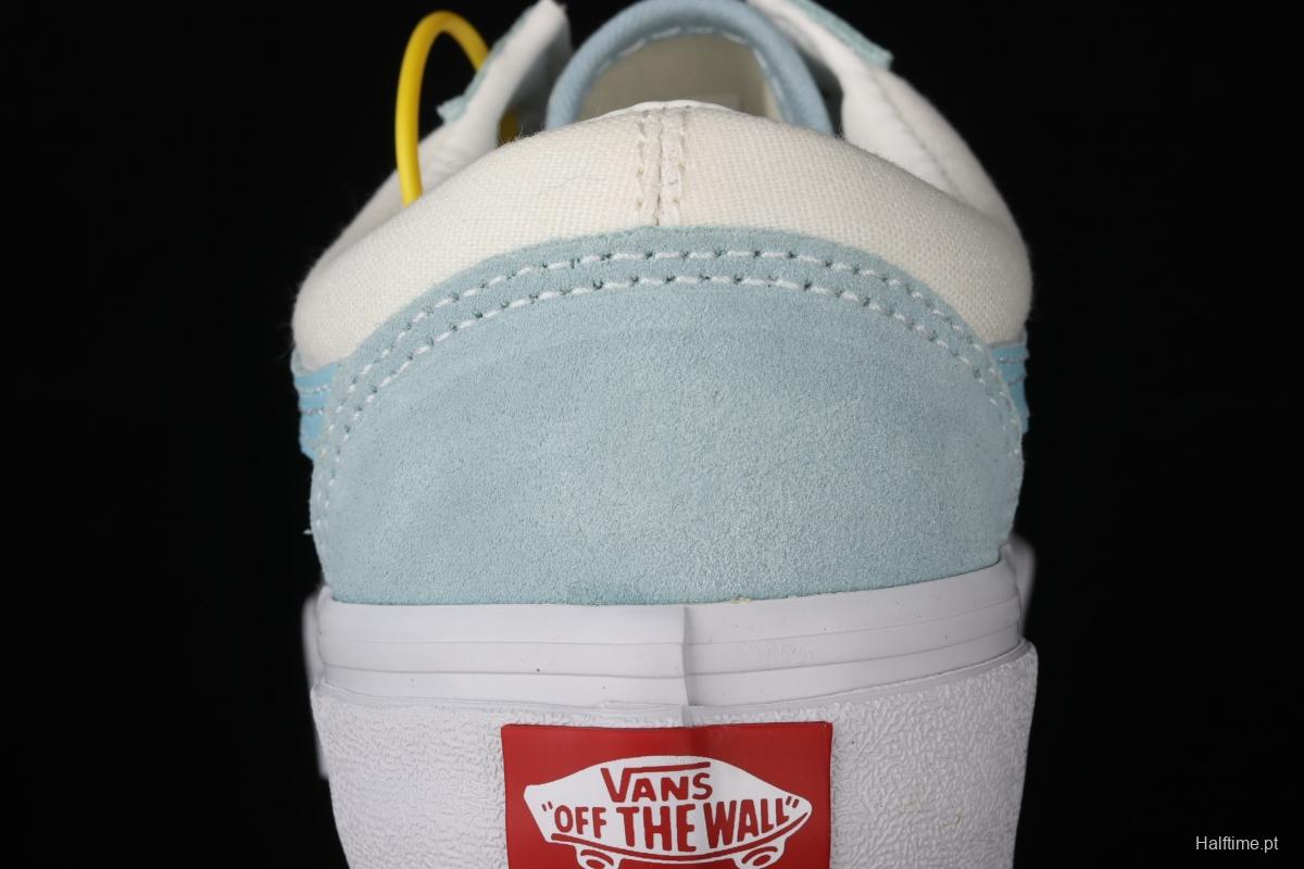 Vans Style 36 Milk Blue side striped low-top casual board shoes 4F69LX