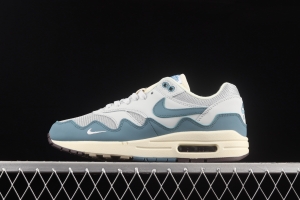 Patta x Nike Air Max 1 joint style suede spliced half-palm air cushion vintage running shoes DH1348-004