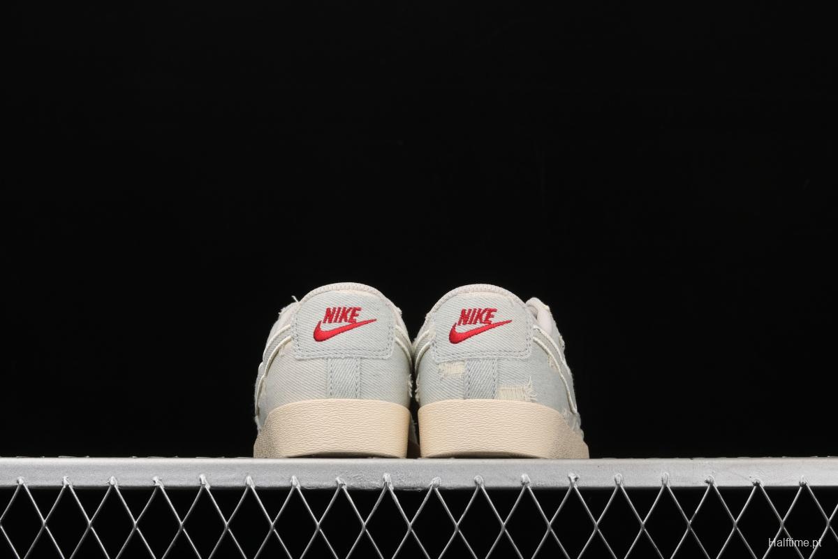 Levi's Strauss x NIKE Blazer Low LX Trail Blazers hole-breaking jeans low-side leisure sports board shoes AV9376-006