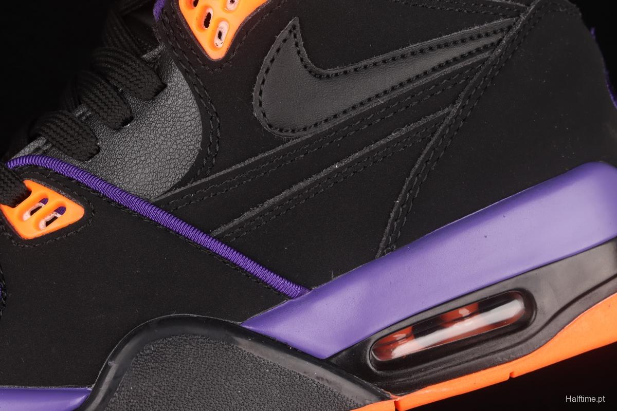 NIKE Air Flight 89 black and purple air cushion basketball shoes CU4838-001