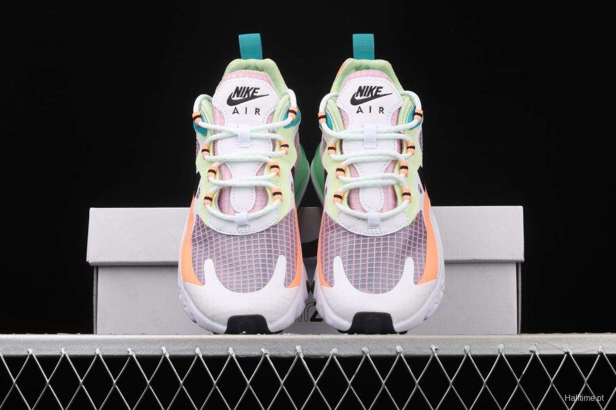 NIKE Air Max 270React new high frequency mesh hollowing out function half palm air cushion running shoes CJ0620-600