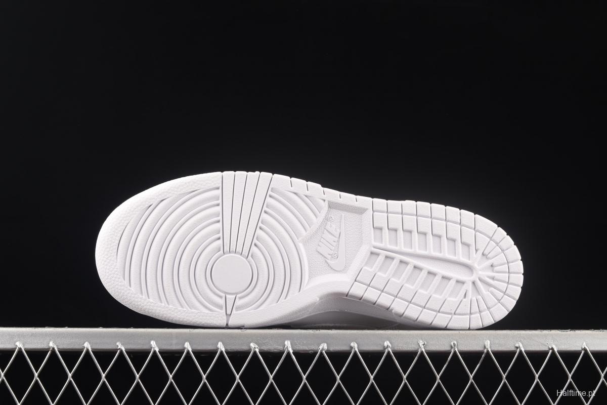 NIKE SB DUNK Low Prm Triple White pure white color SB buckle rebound fashion casual board shoes DD1503-109