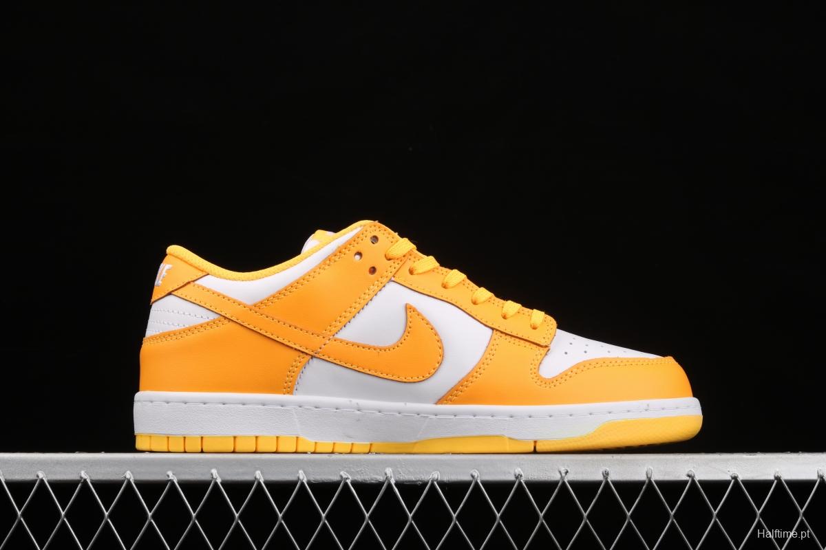 NIKE DUNK Low SB dunk series white and yellow color matching low-side leisure sports skateboard shoes DD1503-800