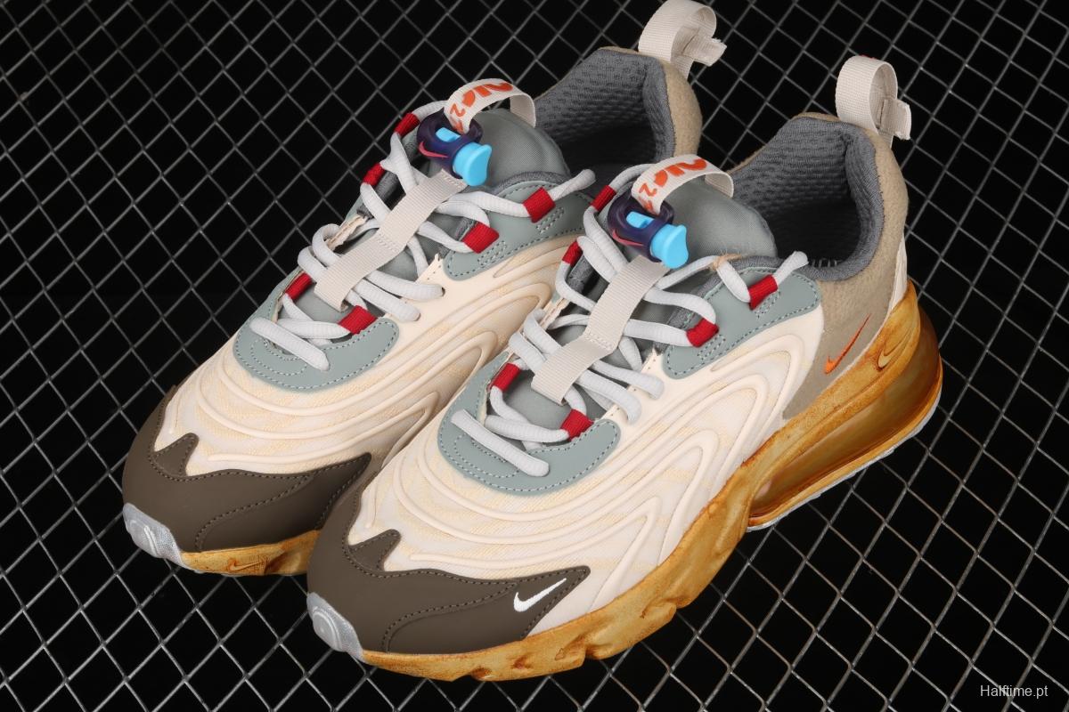 Travis Scott x NIKE Air Max 270React TS co-branded half-palm air cushion running shoes CT2864-200