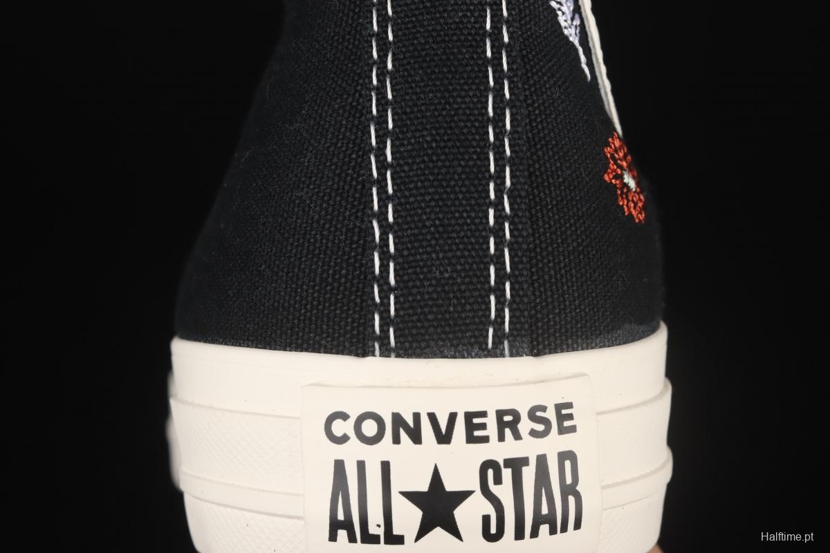 Converse Chuck 70s embroidered floret high top casual board shoes A01585C