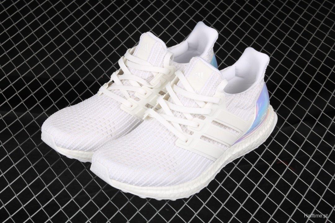 Adidas Ultra Boost 4.0Iridescent BY1756 fourth generation knitted striped white laser UB