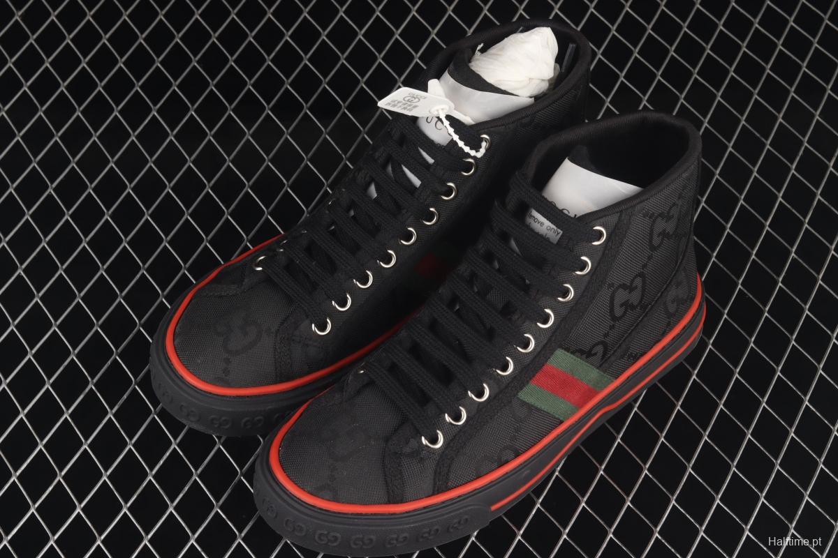 Gucci Tennis 1977 Print Sneaker official website with the same high-top canvas printed retro leisure sports shoes