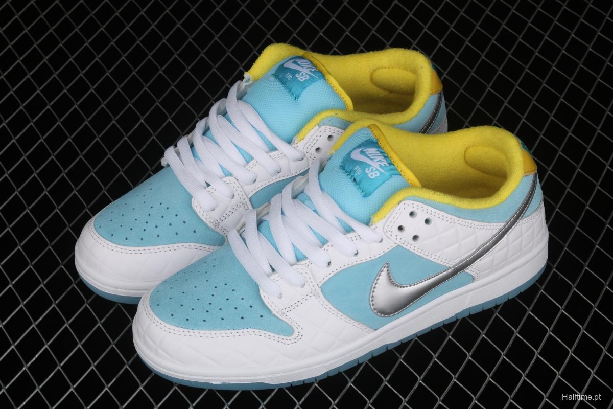 NIKE SB DUNK Low Pro QS LAGOON PULSE silver ice blue low-top skateboard shoes DH7687-400