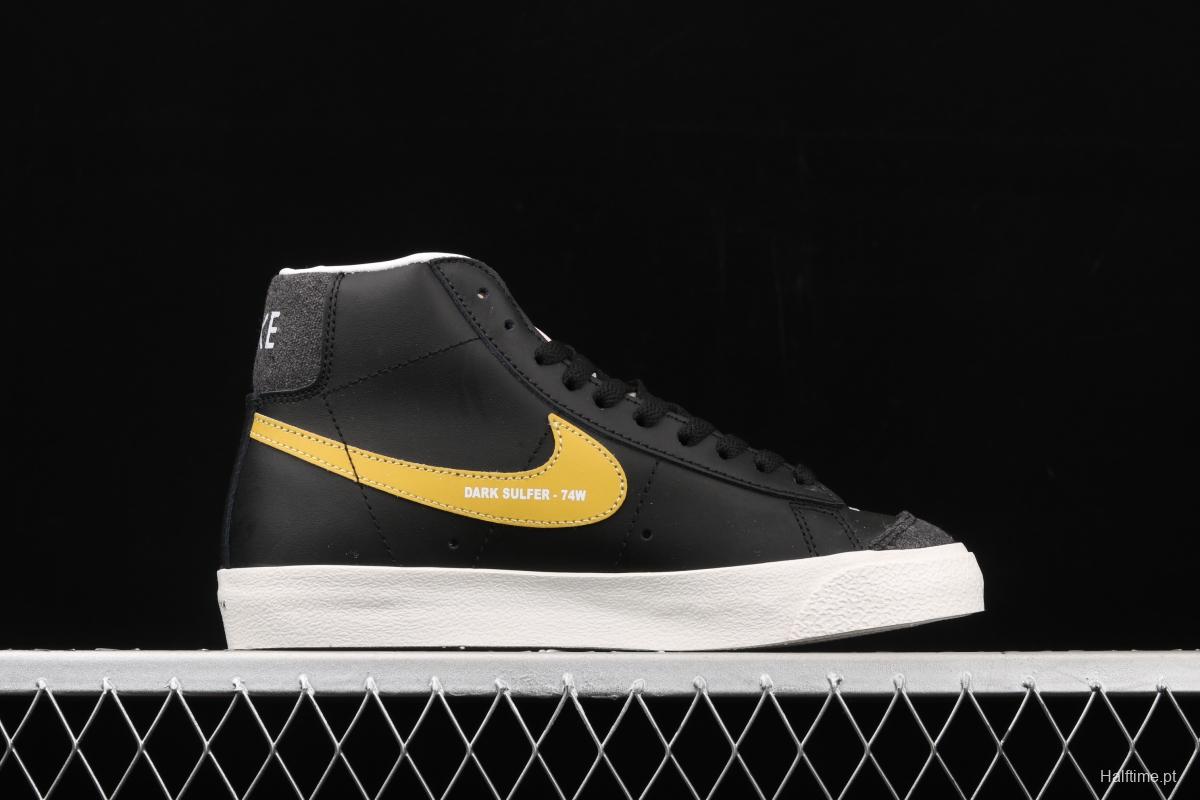 NIKE Blazer Mid'77 Trail Blazers four-color hook black high-top casual board shoes DA2142-046