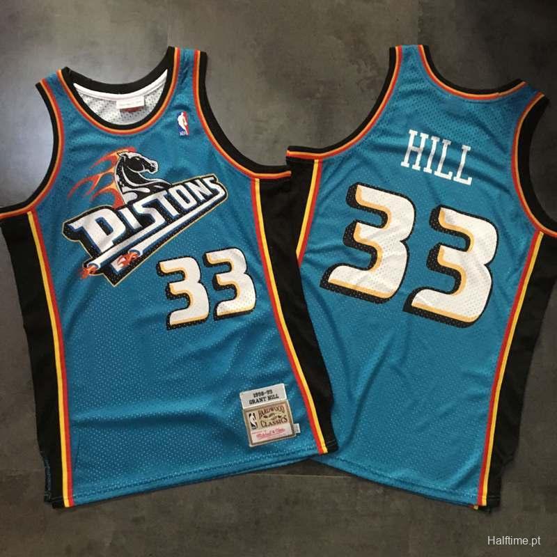 Men's Grant Hill Blue Retro Classic Team Jersey