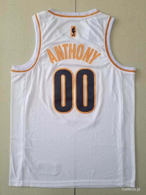 Carmelo Anthony 00 White Golden Edition Jersey