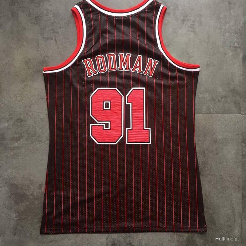 Men's Dennis Rodman Black Retro Classic Team Jersey