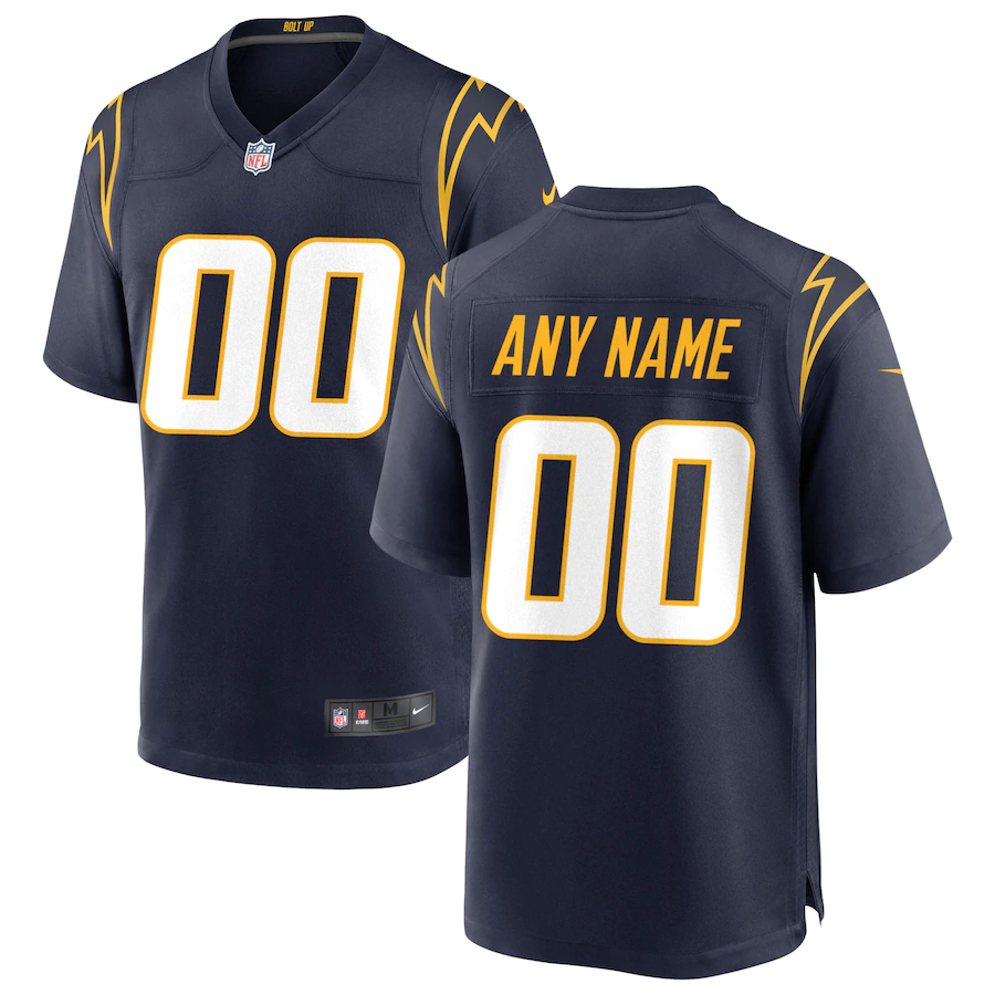 Men's Navy Alternate Custom Game Team Jersey