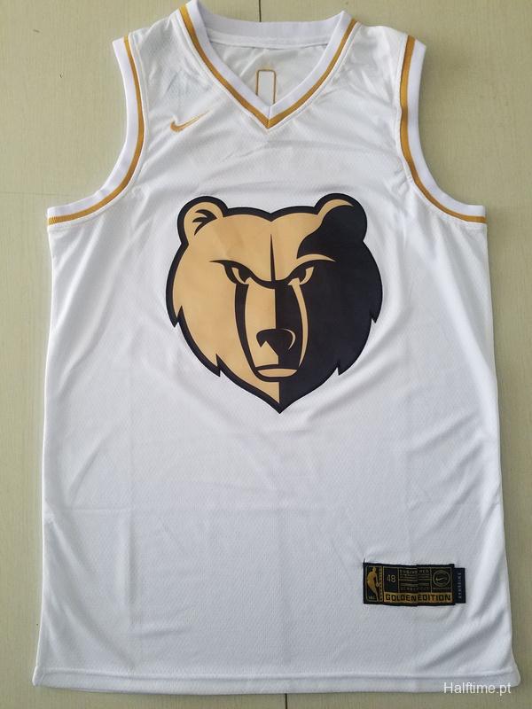 Ja Morant 12 White Golden Edition Jersey