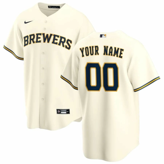 Youth Cream 2020 Home Custom Team Jersey