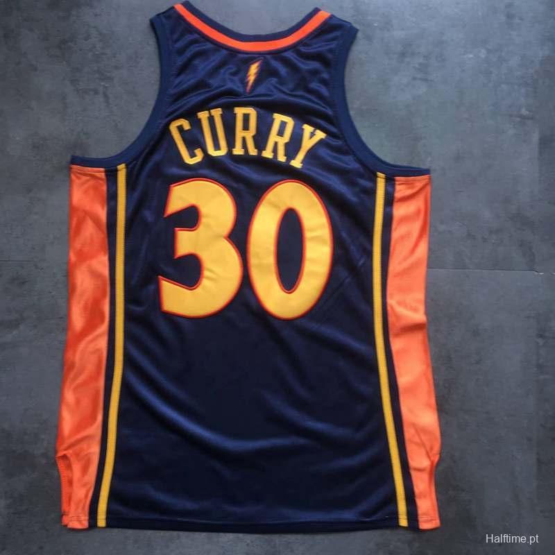 Men's Stephen Curry Navy Blue Retro Classic Team Jersey