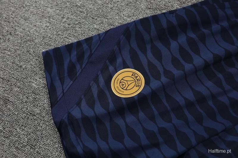 22/23PSG Royal Blue Golden Shield Pre-match Training Jersey Vest