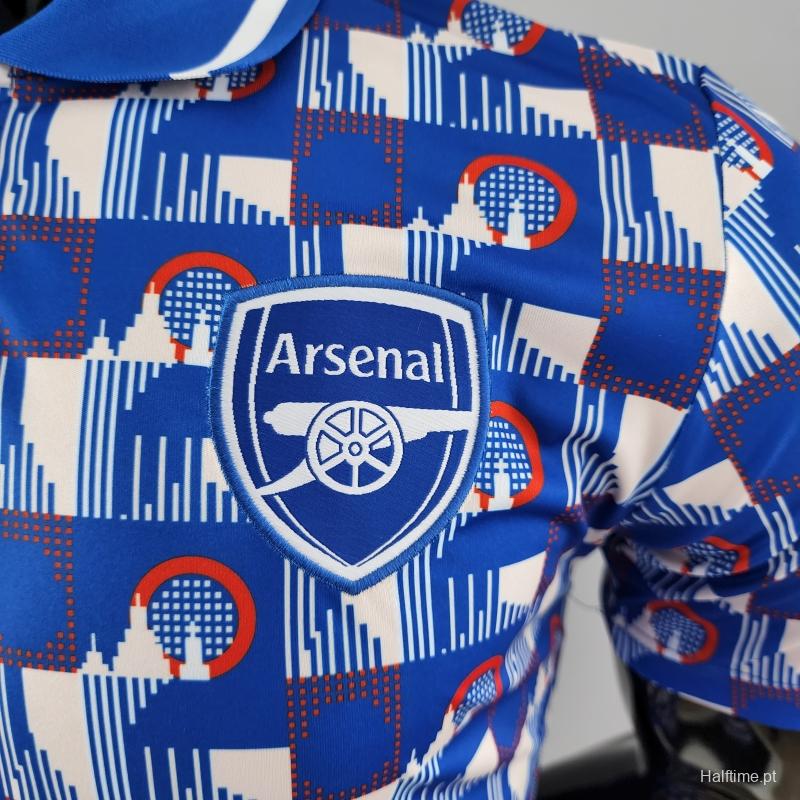 22/23 POLO Arsenal Blue And White Plaid