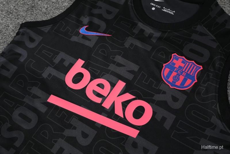 22/23 Barcelona Black Pre-match Training Jersey Vest