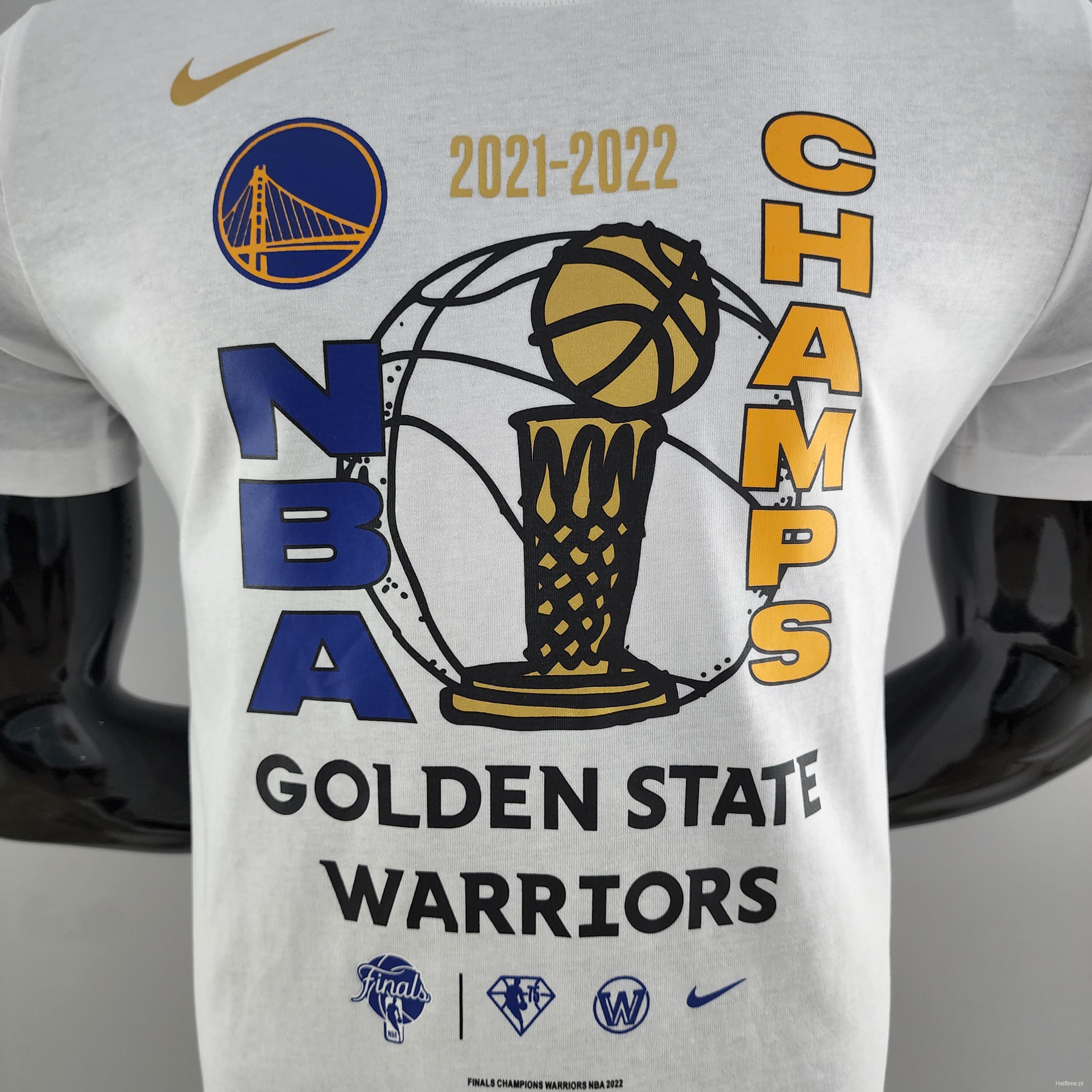 NBA Golden State Warriors Championships White T-shirts#K000183