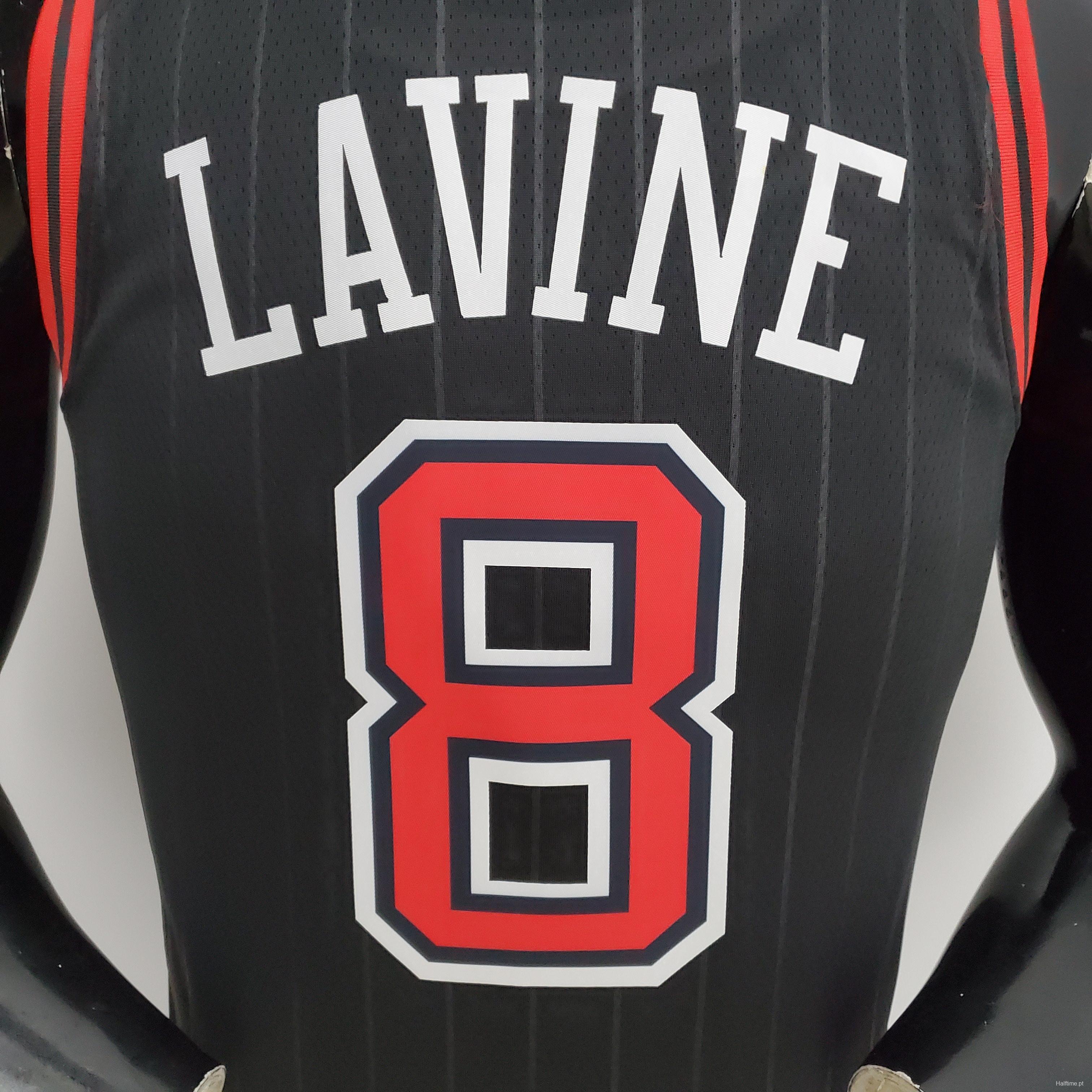 75th Anniversary LaVine#8 Bulls Flyers Black NBA Jersey