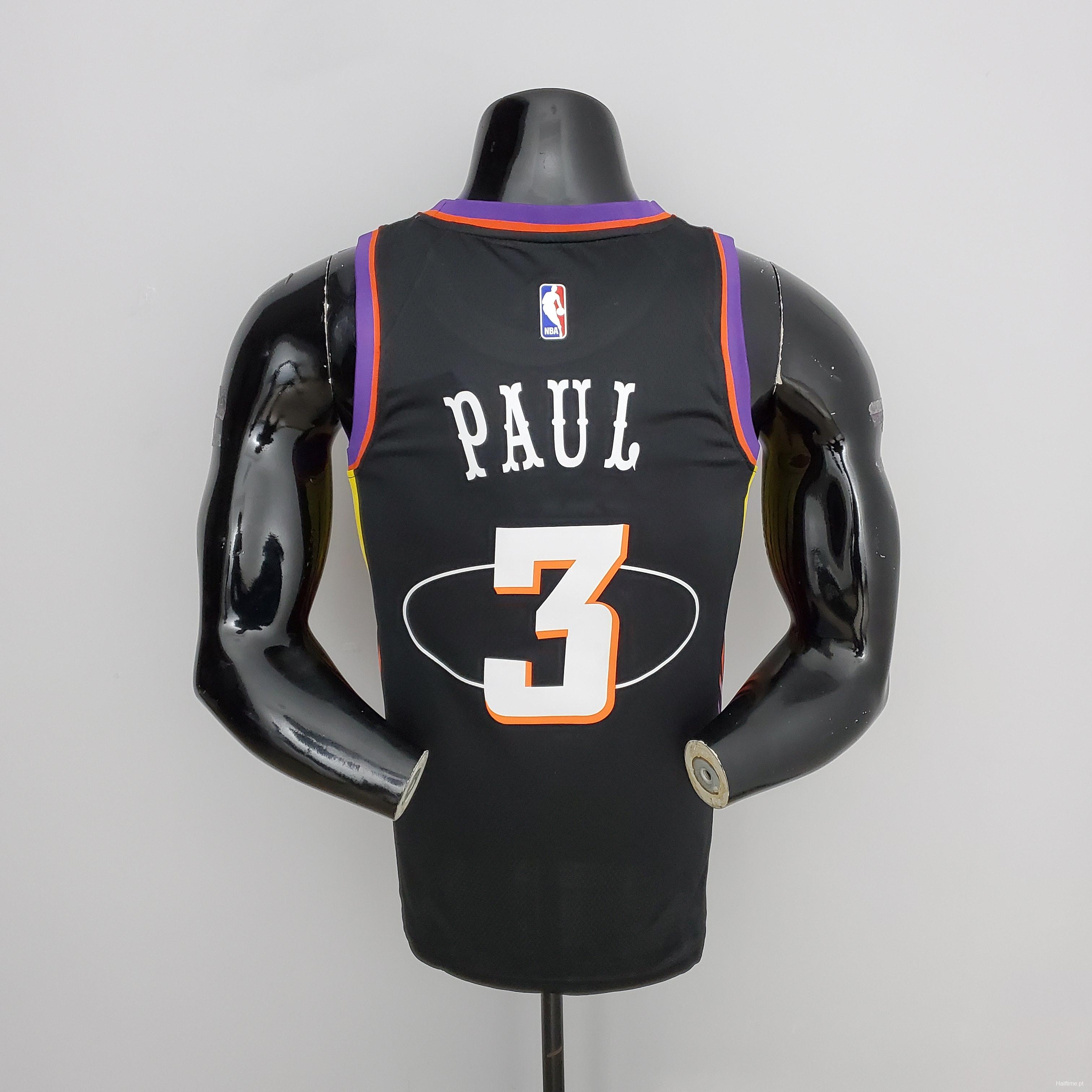 2022 Season Suns Paul #3 Suns City Edition Black NBA Jersey