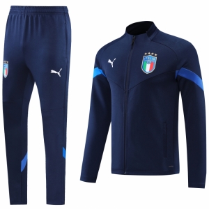 2022 Italy Navy Full Zipper Jacket+Long Pants