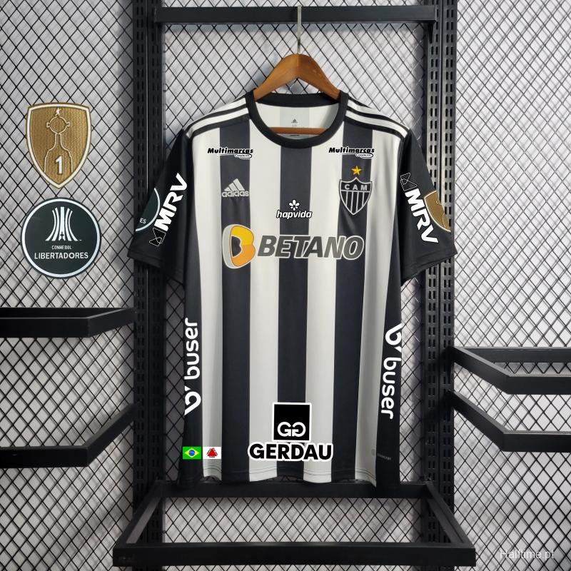 22/23 Atletico Mineiro Home All Sponsors + Patches Soccer Jersey