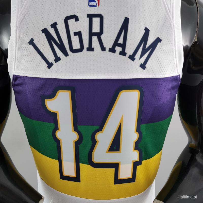 2018 New Orleans Pelicans INGRAM #14 Urban Edition White NBA Jersey