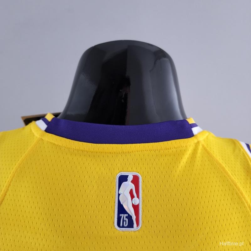 75th Anniversary IRVING #2 Los Angeles Lakers Yellow NBA Jersey