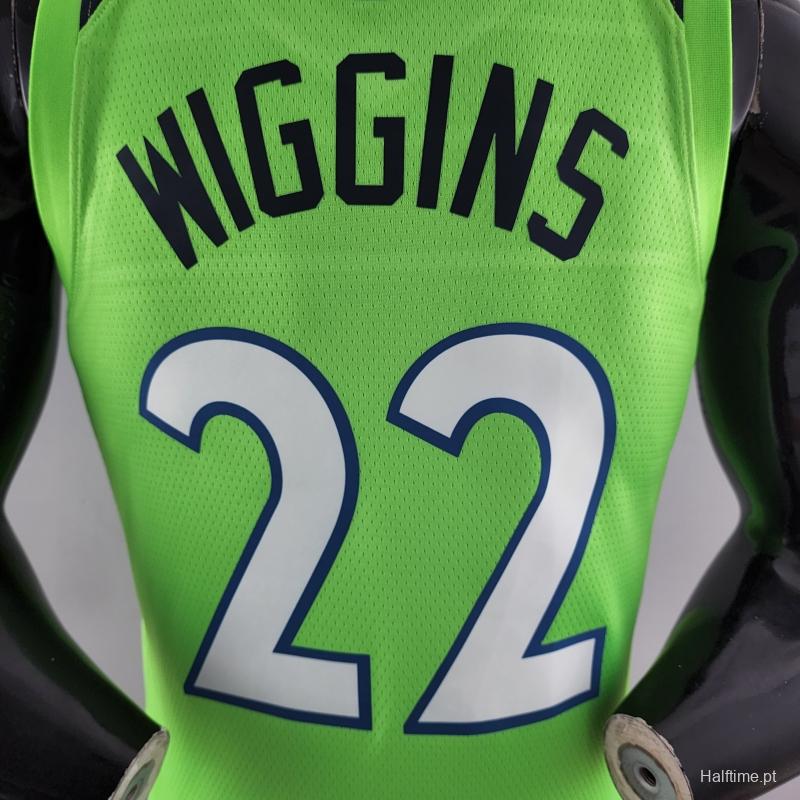 Minnesota Timberwolves Wiggins#22 Air Jordan NBA Jersey Blue