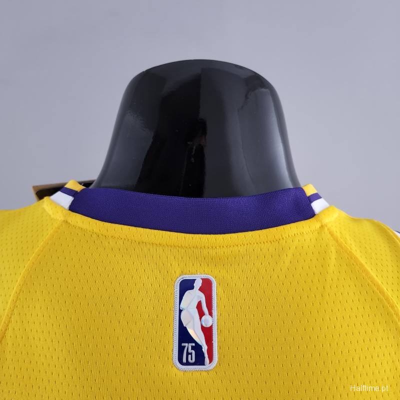 75th Anniversary IRVING #11 Los Angeles Lakers Yellow NBA Jersey