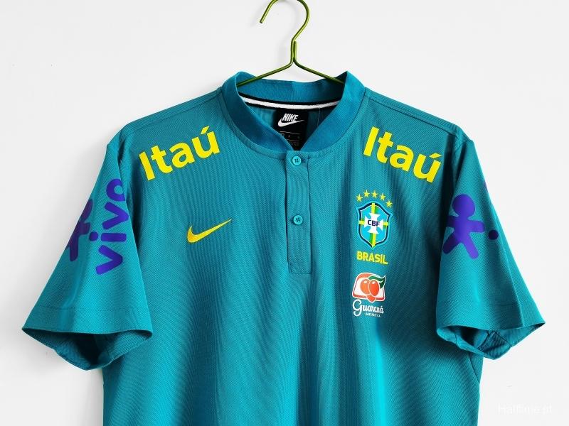 Retro 2021 Brazil Blue Training POLO Shirt