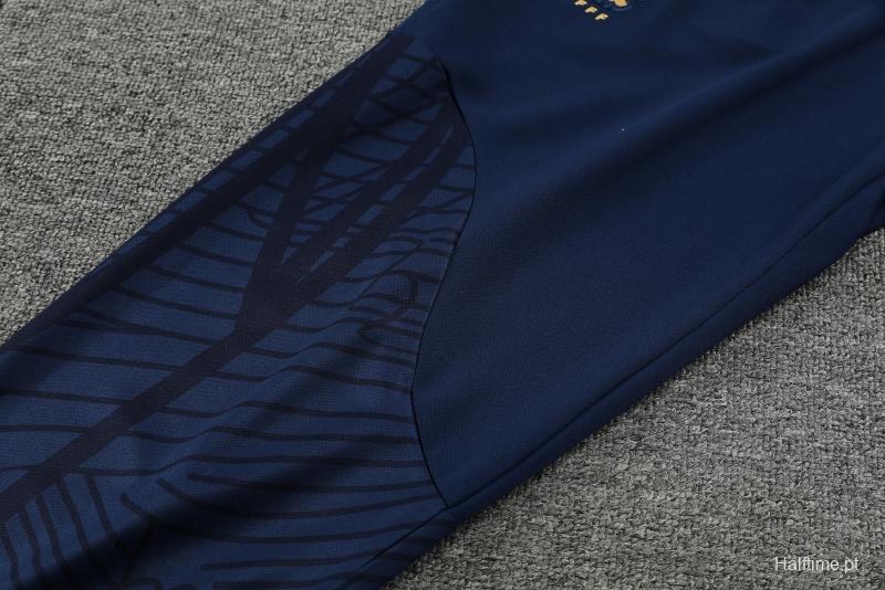 2022 France Navy Half Zipper Tracksuit Half Zipper Tracksuit