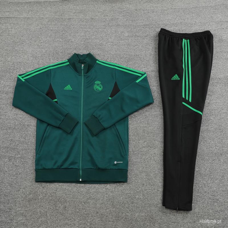 2022 Mexico Deep Green Full Zipper Tracksuit