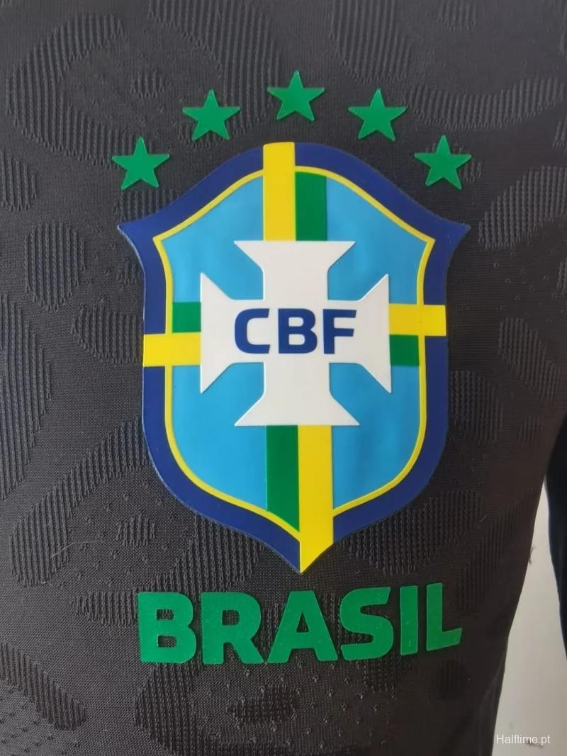 Player Version 2022 Brazil Black Concept Long Sleeve Jersey