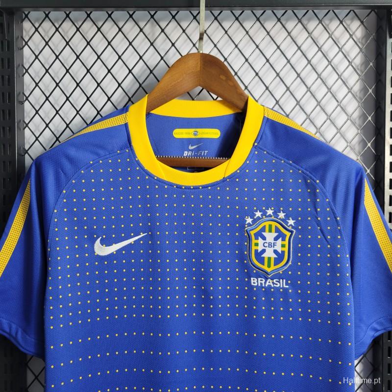 Retro 2010 Brazil Away Blue Jersey