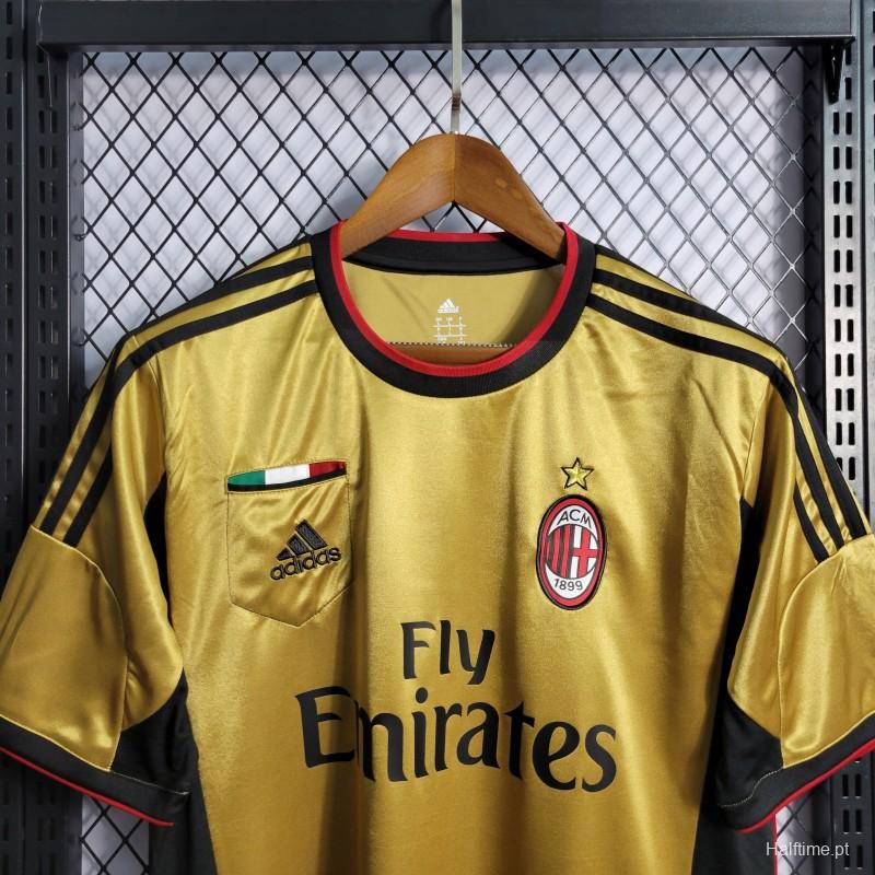 Retro 2013/14 Season AC Milan Third Golden Jersey - Halftime
