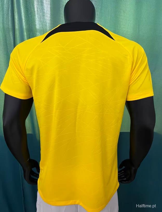 22/23 PSG X Jordan Yellow Pre-Match Jersey