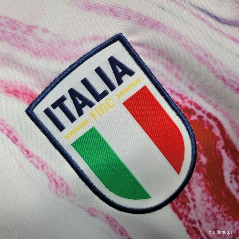 2023 Italy FIGC Pre-Match White Jersey